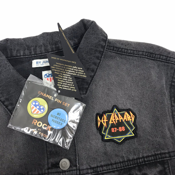 Junk Food DEF LEPPARD Trucker Denim Jean Jacket - Picture 2 of 3